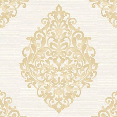 Papel De Parede Fiesta Modern Arranjo Damask Dourado 533081 Fiesta Modern 533081