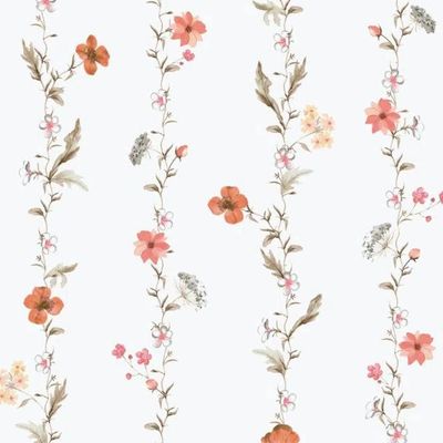 Papel De Parede Hana Floral Vermelho 1902-3