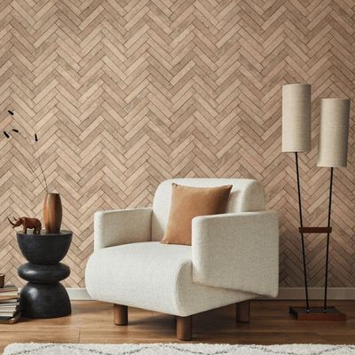 Papel De Parede Struktura Geométrico Amarelo 45760
