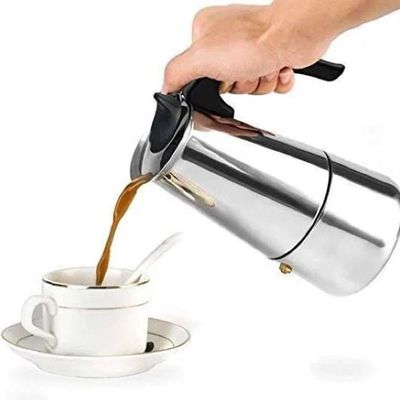 Cafeteira De Aço Inox Para 4 Cafezinhos 200 Ml - Mimo Style - Afa04