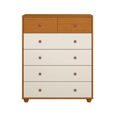 Cômoda Palumóveis Vittoria com 6 Gavetas 90cm de Largura Cinamomo/Off White Cinamomo/Off White