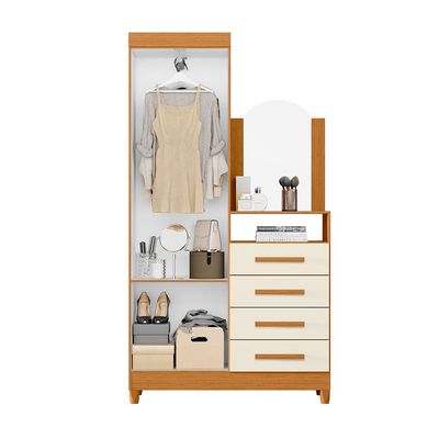 Cômoda Palumóveis New Capri com 2 Portas e 4 Gavetas 103cm de Largura Cinamomo/Off White
