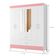 Guarda Roupa 6 Portas Cancun Com Espelho Branco Rosa