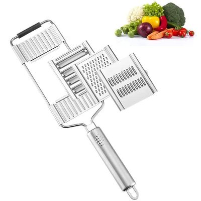Ralador Manual Multifuncional 3 Em 1 Com Cabo Lorben Aço Inox Queijo Legumes