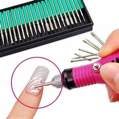 Kit 30 Brocas + Lixa Unha Eletrica  Manicure