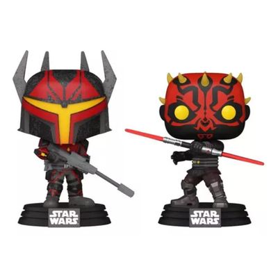 Funko Pop Star Wars Darth Maul &amp; Gar Saxon 2 Pack Glows