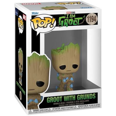 Funko Pop Marvel I Am Groot 1194 Groot With Grunds