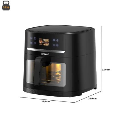 Air Fryer 8L 1700W Amvox ARF 1480 I.A Digital Antiader Timer Black 110V 110V