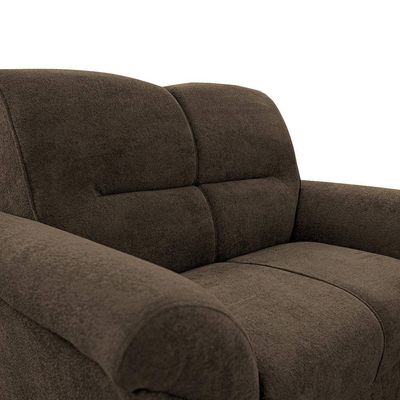 Sofá 2 Lugares Cama inBox Mourato com 140cm de Largura e Revestido em Bouclé Marrom