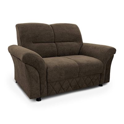 Sofá 2 Lugares Cama inBox Mourato com 140cm de Largura e Revestido em Bouclé Marrom
