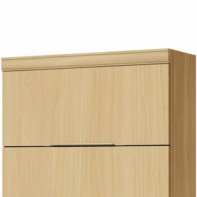 Armário Aéreo Nesher Marquesa com 2 Portas Basculantes e 1 Prateleira - 80cm de Largura Nature