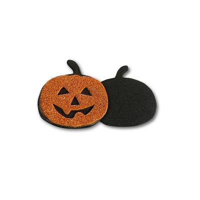 Enfeite Decorativo Halloween De Eva Com Glitter - 5 Unidades Modelo Abóbora Dark