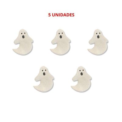 Enfeite Decorativo Halloween De Eva Com Glitter - 5 Unidades Modelo Abóbora Dark