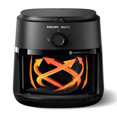 Fritadeira Elétrica Air Fryer Philips Walita Série 1000 XL NA130 Sem Óleo 1700W 6,3L Preta Preto / 110V