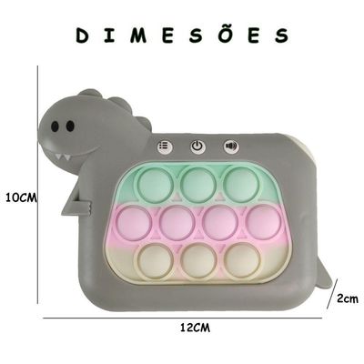 Pop It Mini Game Interativo Som Luzes Dinossauro Anti Estresse Relaxante Sensorial Fidget Toys Diver