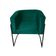 Kit 4 Poltronas Decorativa Sala De Estar Base De Ferro Preta Veludo Verde