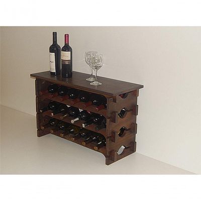 Adega Para Vinho 18 Garrafas Cor Imbuia C06