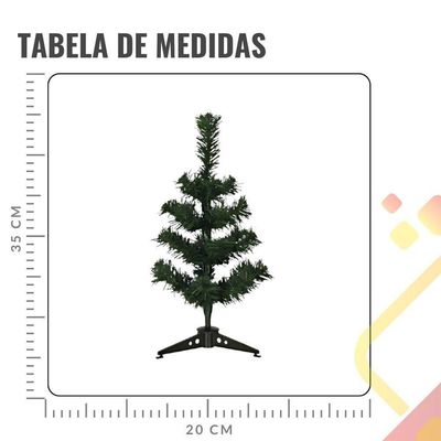 Árvore De Natal Verde Decorativa Pequena - 35cm
