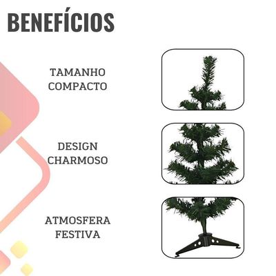 Árvore De Natal Verde Decorativa Pequena - 35cm