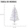 Árvore De Natal 120cm Branca Para Enfeitar - 1 Unidade