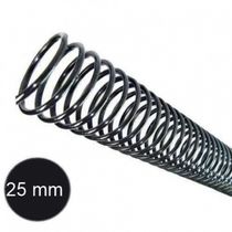 Espirais para Encadernação  Preto 25mm 160 Folhas 45 unidades
