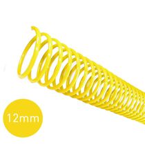 Espirais para Encadernação Amarelo 12mm 70 Folhas 100 und