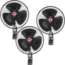 Kit 3 Mini Ventilador Veicular Carro Caminhão ônibus De 20cm