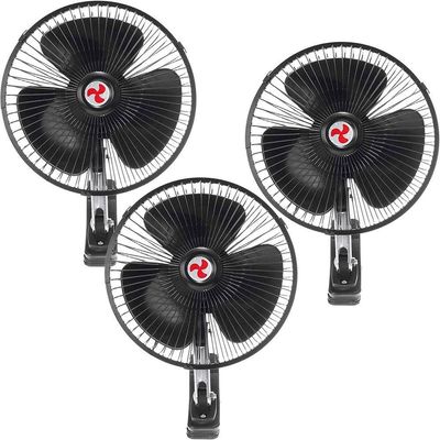 Kit 3 Mini Ventilador Veicular Carro Caminhão ônibus De 20cm