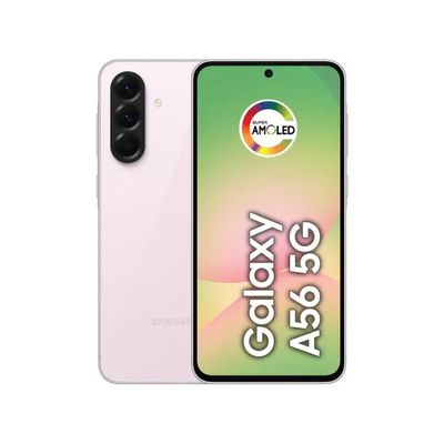 Smartphone Samsung Galaxy A56 256GB - Rosa, 5G, Câmera Tripla 50MP, RAM 8GB, Tela 6.7"