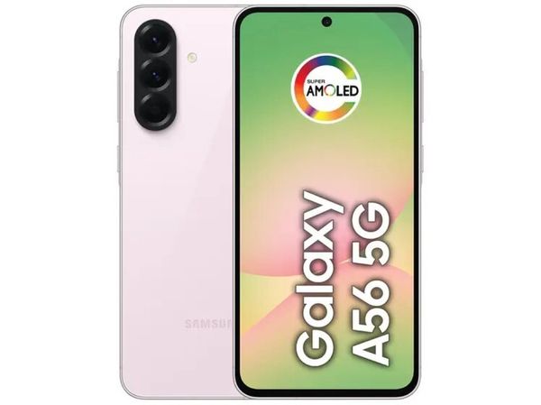 Smartphone Samsung Galaxy A56 256GB - Rosa, 5G, Câmera Tripla 50MP, RAM 8GB, Tela 6.7"