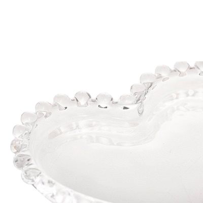 Conjunto de Pratos para Sobremesa Wolff Coração Pearl Transparente 13cm 4 Peças Transparente