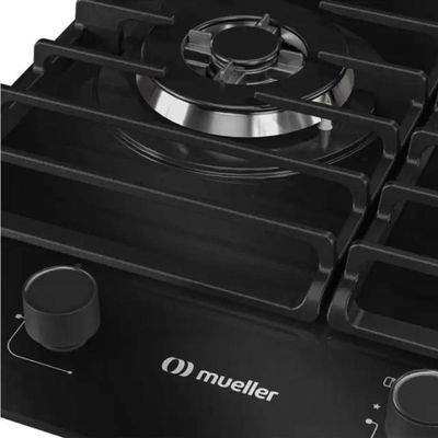 Cooktop 5 Bocas Gás Mesa De Vidro Tripla Chama MCG5BM Mueller Bivolt