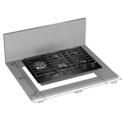 Cooktop 5 Bocas Gás Mesa De Vidro Tripla Chama MCG5BM Mueller Bivolt