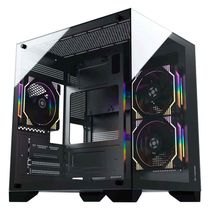 Gabinete Gamer Aquario Clarity Preto Lateral Vidro Fortrek
