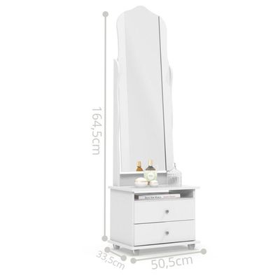 Toucador Espelho Gavetas Estiva Branco