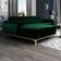 Sofá 230cm 4 Lugares com Chaise Esquerdo Pés Gold Molino C-303 Veludo Verde Musgo - Domi