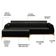 Sofá 230cm 4 Lugares com Chaise Esquerdo Pés Gold Molino B-159 Corano Preto - Domi