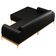 Sofá 230cm 4 Lugares com Chaise Esquerdo Pés Gold Molino B-159 Corano Preto - Domi