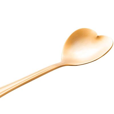 Conjunto de Colheres para Chá Wolff Heart em Aço Inox Dourado 4 Peças Dourado