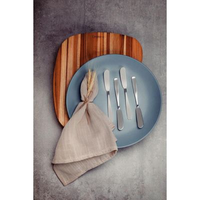 Conjunto de Espatulas Tramontina Cosmos para Manteiga em Aço Inox Acabamento Alto Brilho 4 Peças