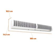 Cortina De Ar Para Comércio E Escritório 180cm Com Controle Remoto Monofásico CA1218C 220V Eos
