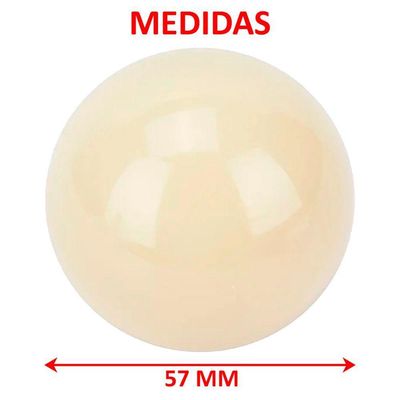 Kit 2 Bolas Bolão De Bilhar Sinuca Profissional Branco 57mm