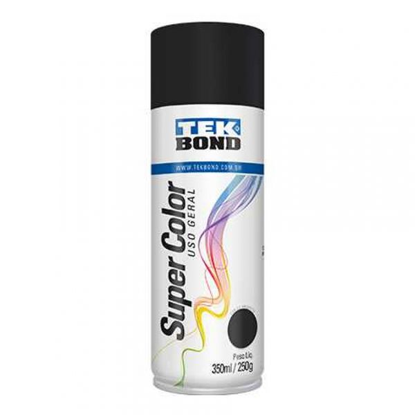 TINTA SPRAY PRETO FOSCO 350ML TEK BOND