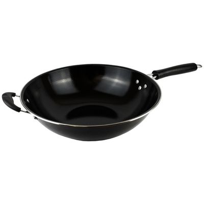 Frigideira Ferro Inox Antiaderente Profissional Wok Restaurante 34 cm Fratelli