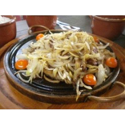Pedra para Carnes Pedra Sabão com Alça de Cobre 25 Cm