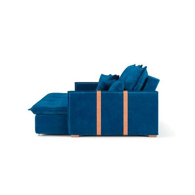Sofá Retrátil Sem Caixa 2 lugares Solomons Velosuede Azul Marinho