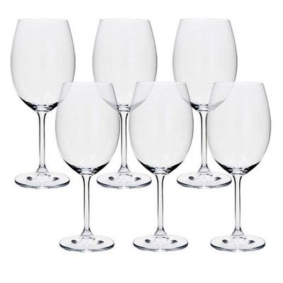 Conjunto de Taças para Água Bohemia Colibri 580ml 6 Peças Transparente