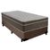 Cama Box Suede Solteiro + Colchão Sereneprime Molas Ensacadas 88x188x65 Marrom