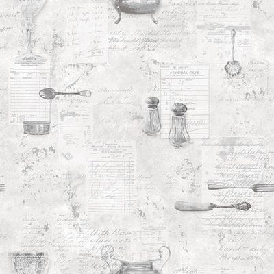 Papel De Parede Kitchen Recipes G12293 - Rolo 10m X 0,53m