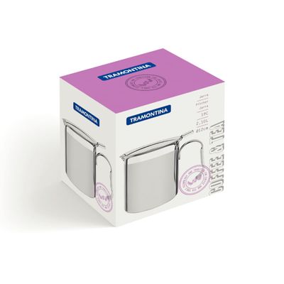 Jarra Tramontina Buena para Água em Aço Inox com Tampa 12 cm 2,1 L